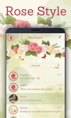 GO SMS PRO ROSE STYLE THEME android App screenshot 4